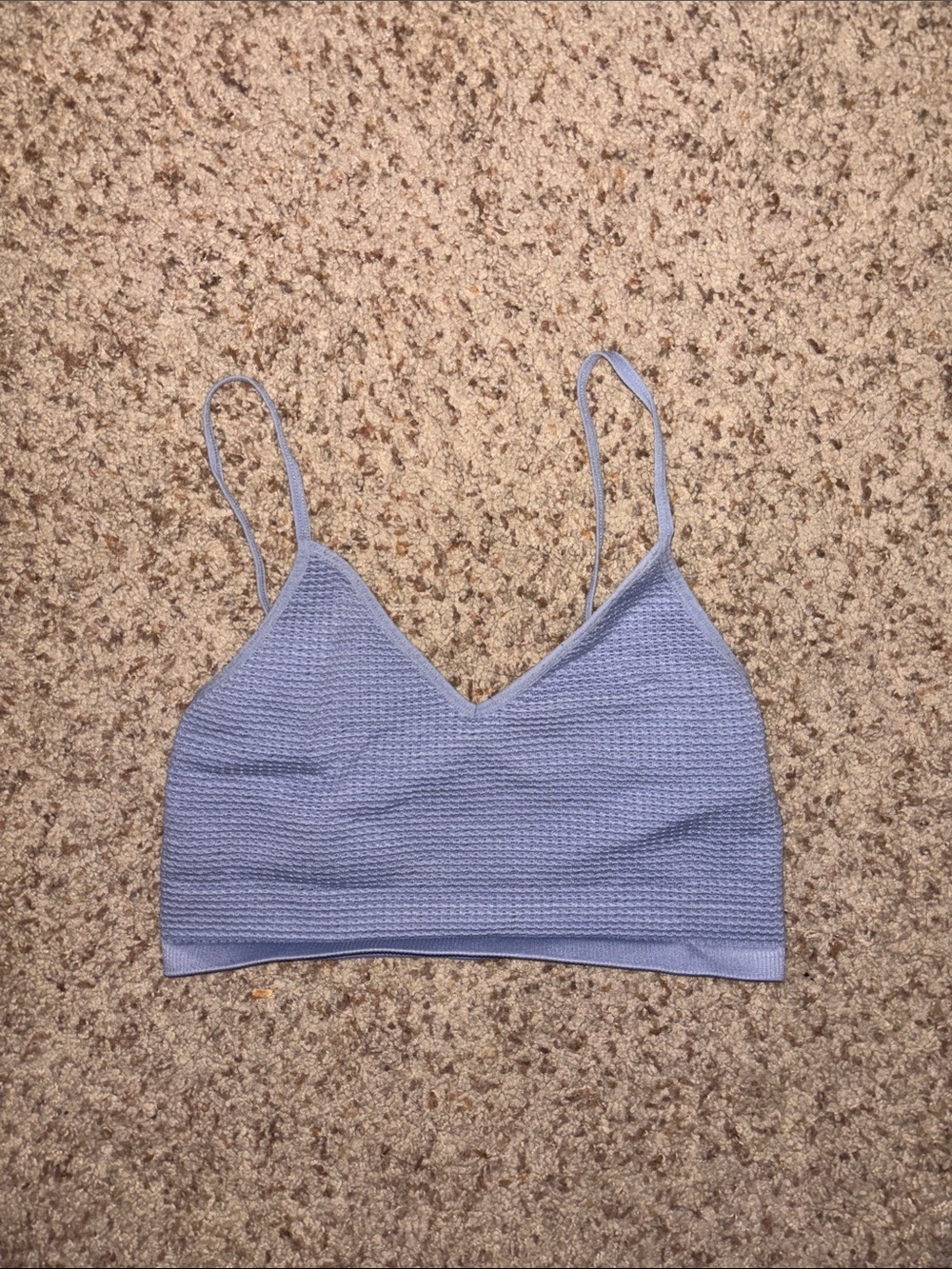 Bozzolo Lavender Textured Bralette with Thin Straps
